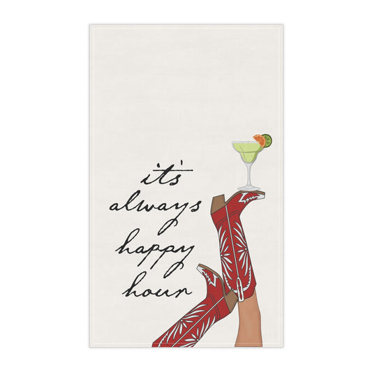 It's Always Happy Hour (Red Cowgirl Boots)